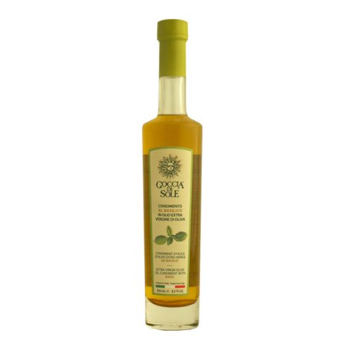 Huile d'olive au basilic