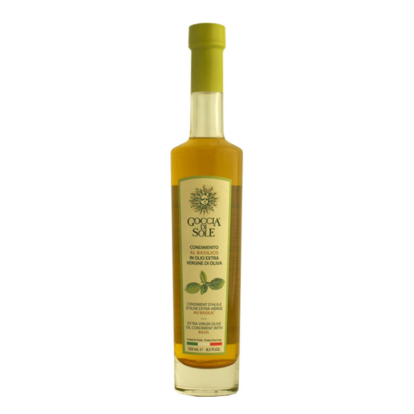 Huile d'olive au basilic